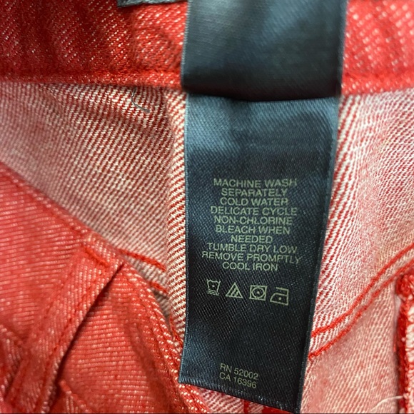 NWT Liz Claiborne Red Capri Cotton Jeans Women’s Size 14 - Picture 11 of 14
